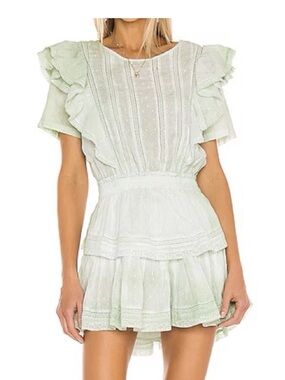 Loveshackfancy  Ruffle Lace Boho Mini Dress Size Xs